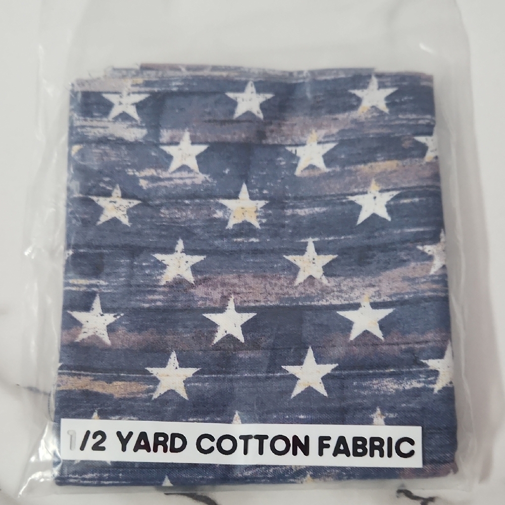 Blue Star Pattern Cotton Fabric